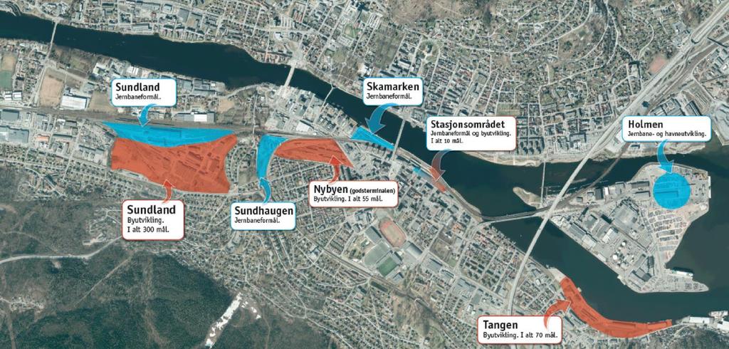 73 av 79 Figur 54: Avtale om samlet jernbane- og byutvikling i Drammen (KPs arealdel, planbeskrivelse s. 42). En ny samarbeidsavtale 2 ble behandlet av formannskapet 12. mai 2015.