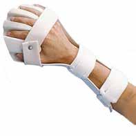 HÅND- OG HÅNDLEDDSORTOSER Forformet hvileortose Ortose som holder hånd og håndledd i hvilestilling. Skinnen er laget av lavtemperaturplast 3.