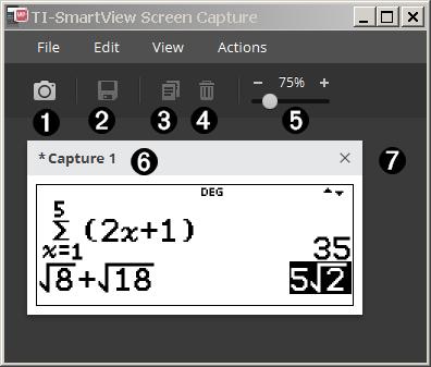 Bruke skjermdump Du kan klippe ut dagens vitenskapelige kalkulatorskjermer ved å bruke TI-SmartView emulatoren til