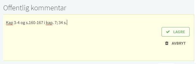 5. LEGGE TIL INFORMASJON OM SIDETALL OG KAPITTEL 1. Finn referansen du skal legge til sidetall og kapittel på og trykk deg inn på den. 2.