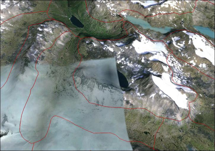 Skamdalsbakken LO 1663, klasse 2. sør for Skamdalen og Sealggajàvre. (Google Earth) Landskapskarakter Veksler mellom småskala til storskala nedskårne dalfører.