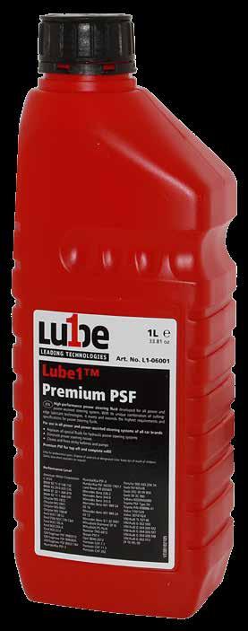 Premium servo-olje Lube1 Premium PSF er en servo-olje spesielt utviklet for alle typer servo-styringer.