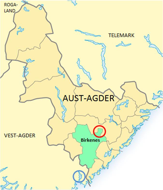 1.0 Bakgrunn 1.1 Geografisk lokalisering Tovdalsvassdraget ligger i Aust Agder og Vest Agder fylker.