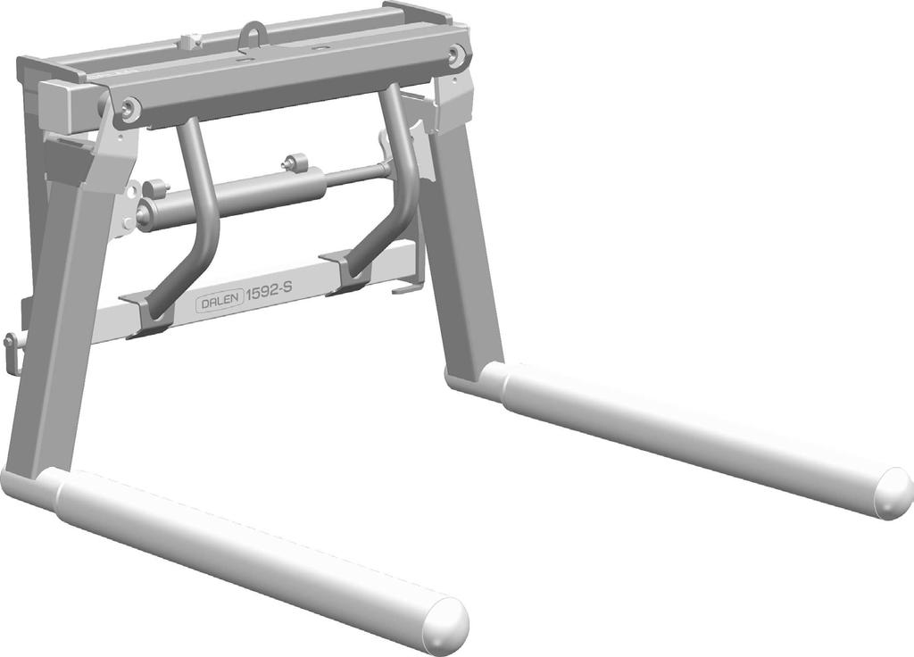 åpning 79 cm 1592 / DOBBEL RUNDBALLELØFTER / 335 kg For standard koplingsramme / uten standard koplingsramme Lengde 112 cm fra bøyle til tupp - Sikker og skånsom håntering av rundballer - Fleksibel