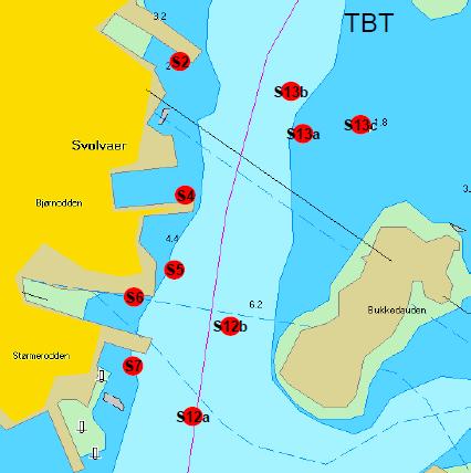 trinn 1 i risikovurderingen er at SFTs (nå Miljødirektoratet) grenseverdier for akseptabel risiko for forurensning er overskredet for metaller, PAH-forbindelser, PCB og TBT i alle områdene.