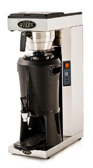 Med et enkelt knappetrykk tilbereder man en frisk og god kopp kaffe uten søl på 10 sekunder.