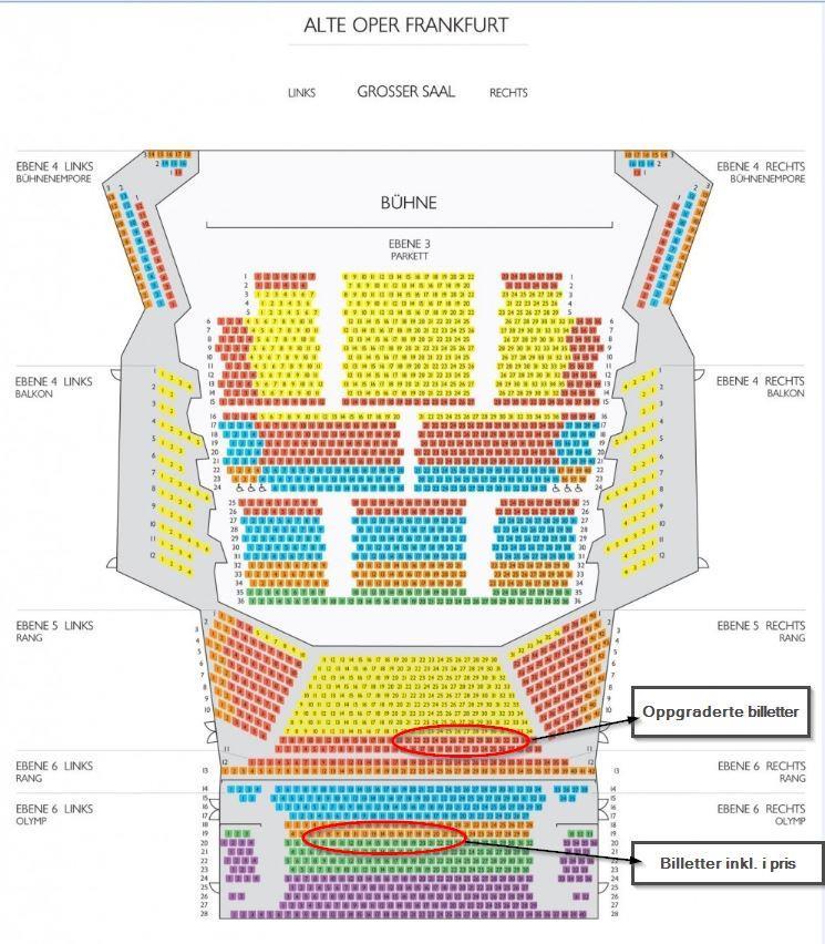 5 OPPGRADERING AV KONSERTBILLETTER Billetter til Alte Oper Frankfurt!