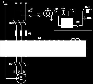 Connection diagrams conforming to standards EN 954-1 category 1 and IEC/EN 61508 capacity SIL1, stopping category 0 in accordance with standard