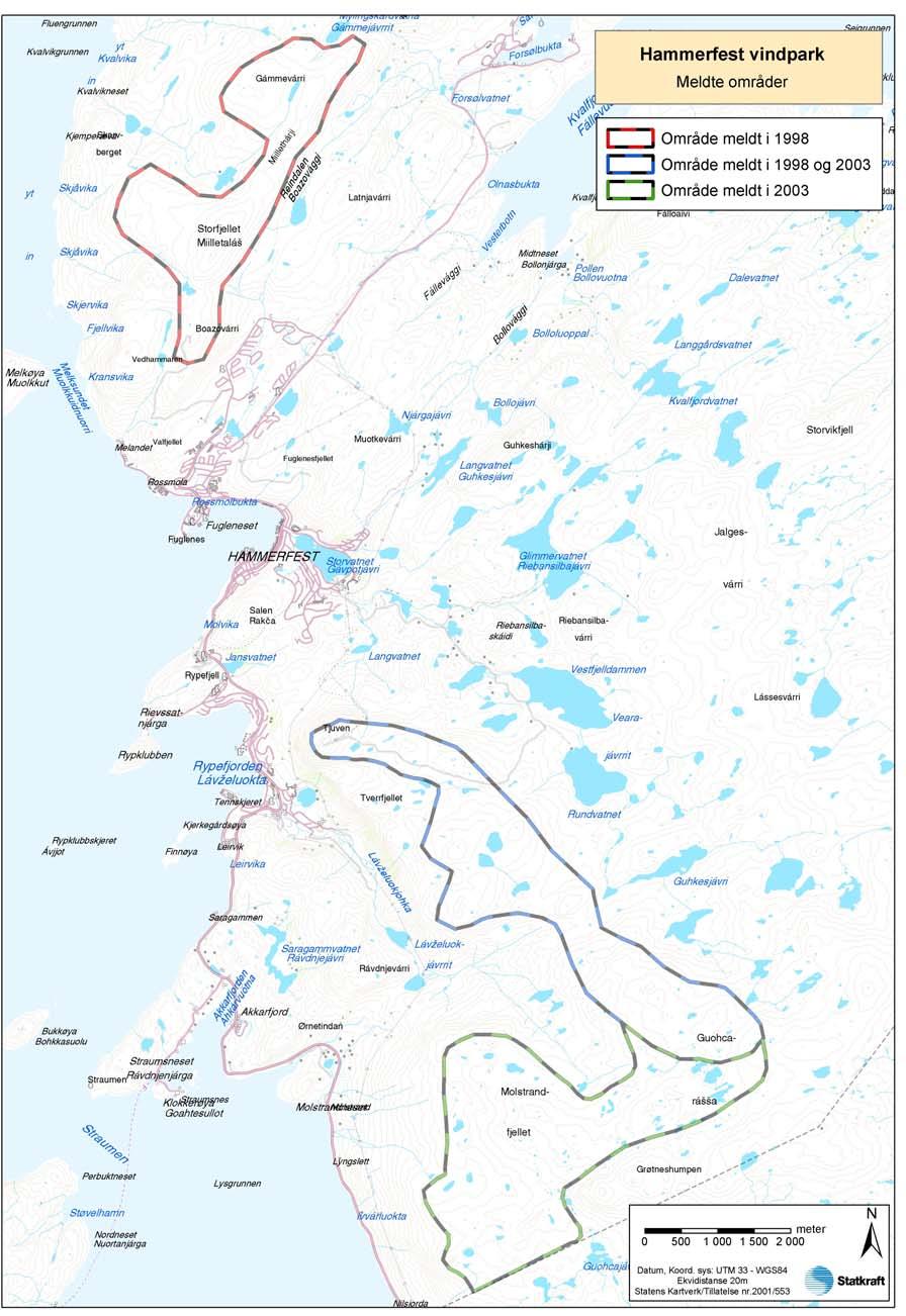Vurderte alternativer Alternativ 3 er en ledning fra en sentral transformatorstasjon i dalen mellom Guohcarášša og Molstrandfjellet til Hammerfest transformatorstasjon.
