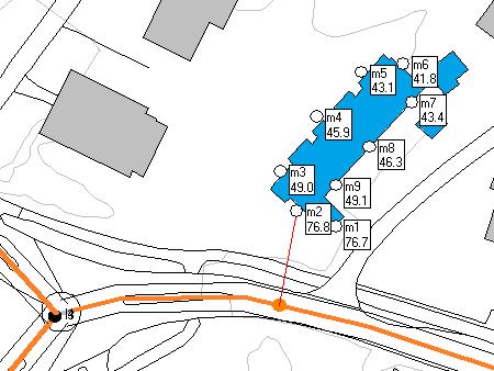 Tilsvarende beregninger er foretatt for maksimalt lydnivå L A,max. Kravet til maksimalt lydnivå på soverom er L A,max = 45 dba. Kart 6 under viser maksimalt lydnivå utenfor fasaden i 2.