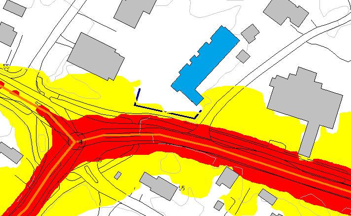 4. STØYDEMPENDE TILTAK: Det må vurderes om det må gjennomføres støydempende tiltak for å tilfredsstille kravene i NS8175 (tabell 1) både til innendørs og utendørs lydnivå.