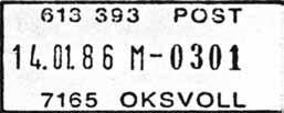 1966 Stempel nr. 1 Type: P Utsendt 26.09.1950 OLDGRENDA Innsendt?