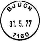 ? BJUGN LP A Innsendt?? Registrert brukt fra 30.10.89 IWR til 17.08.90 IWR Stempel nr. 16 Type: I24N Utsendt?? BJUGN LP B Innsendt?? Stempel nr. 17 Type: I24N Utsendt?