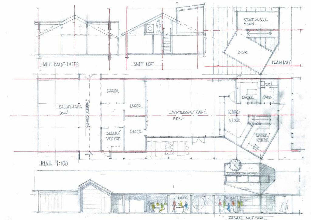 Vedlegg 1 Tegning av nytt klubbhus med