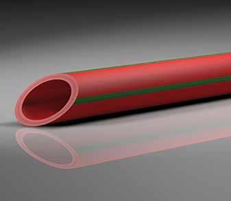 Komposittrør for sprinkleranlegg Red pipe Faser-komposittrør SDR7.4 Aquatherm red pipe-systemet omfatter et bredt spekter av rør og rørdeler for montering av sprinkleranlegg.