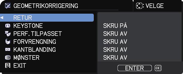 DOBBEL: Slår på begge projektorene samtidig. ALTERNATIV: Slår på projektorene etter hverandre. 3.