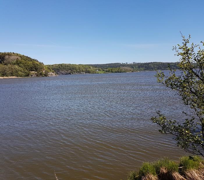 vestre løp", Vestvannet og Ågårdselva oppstrøms. Visterflo renner videre ut i Glommas hovedløp ved Greåker. Innsjøen ligger omtrent på havnivå, og er tidevannspåvirket.