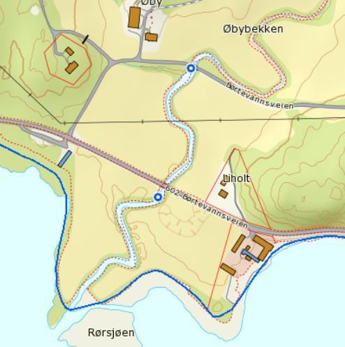 ØBYBEKKEN 8.5.27 2-3328-R 2.A4 Elvetype 5, mod.kalkrik, humøs, leirpåvirket 26,7 2-6259 Øbybekken ligger i kommune, og renner ut nord i Isesjø. Øbybekken renner gjennom skog og landbruksområder.