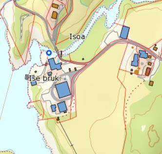 ISOA 2-737-R 2.A4 Moderat kalkrik, klar 6,7 2-552 Isoa ligger i kommune, og renner fra Isesjø til Nipa gjennom skog, landbruksområder og tettbebygd strøk.