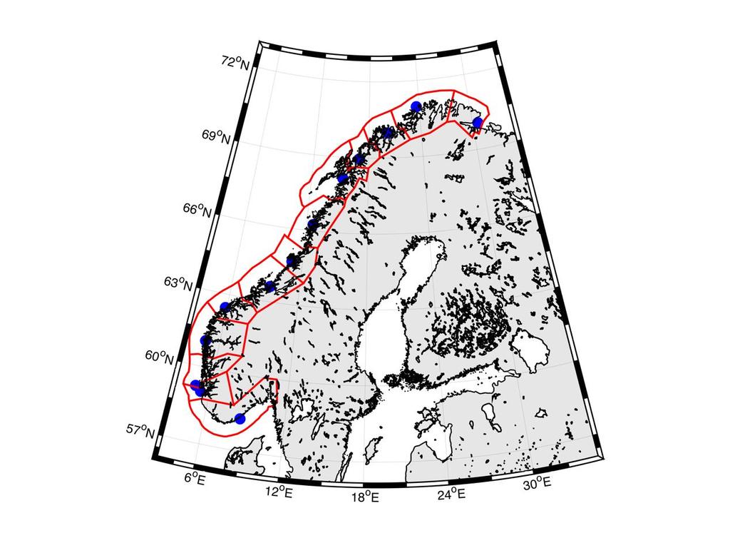 Dette er en oppdatering av tilsvarende notat til Ekspertgruppen for vurdering av villfiskens regionsvise bærekraft i forhold til lakselus. Detaljer er beskrevet i dette notatet.