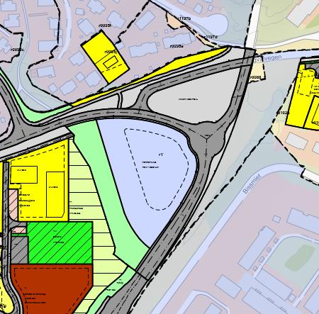 Tidligere vedtak og planpremisser Kommuneplanens arealdel 2012-2024 (KPA) Trekanten er vist som eksisterende boligbebyggelse og er omgitt av vegene Ringvålvegen, Tunellvegen og vegarmen mellom