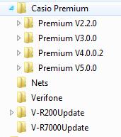 Oppgradering til versjon 5.0.0 Om kunden har en tidligere versjon av Casio Premium, så kan man oppgradere programvaren til versjon 5.0.0. Det som er viktig, er at om man har en gammel versjon, så må man innom andre versjoner på veien.