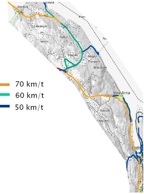 2 Presentasjon av prosjektet Prosjektet E16/E39 Arna-Vågsbotn-Klauvaneset ligger inne i gjeldende NTP med full finansiering av første delstrekning (Arna-Vågsbotn) og ferdigstillelse innen 2029.