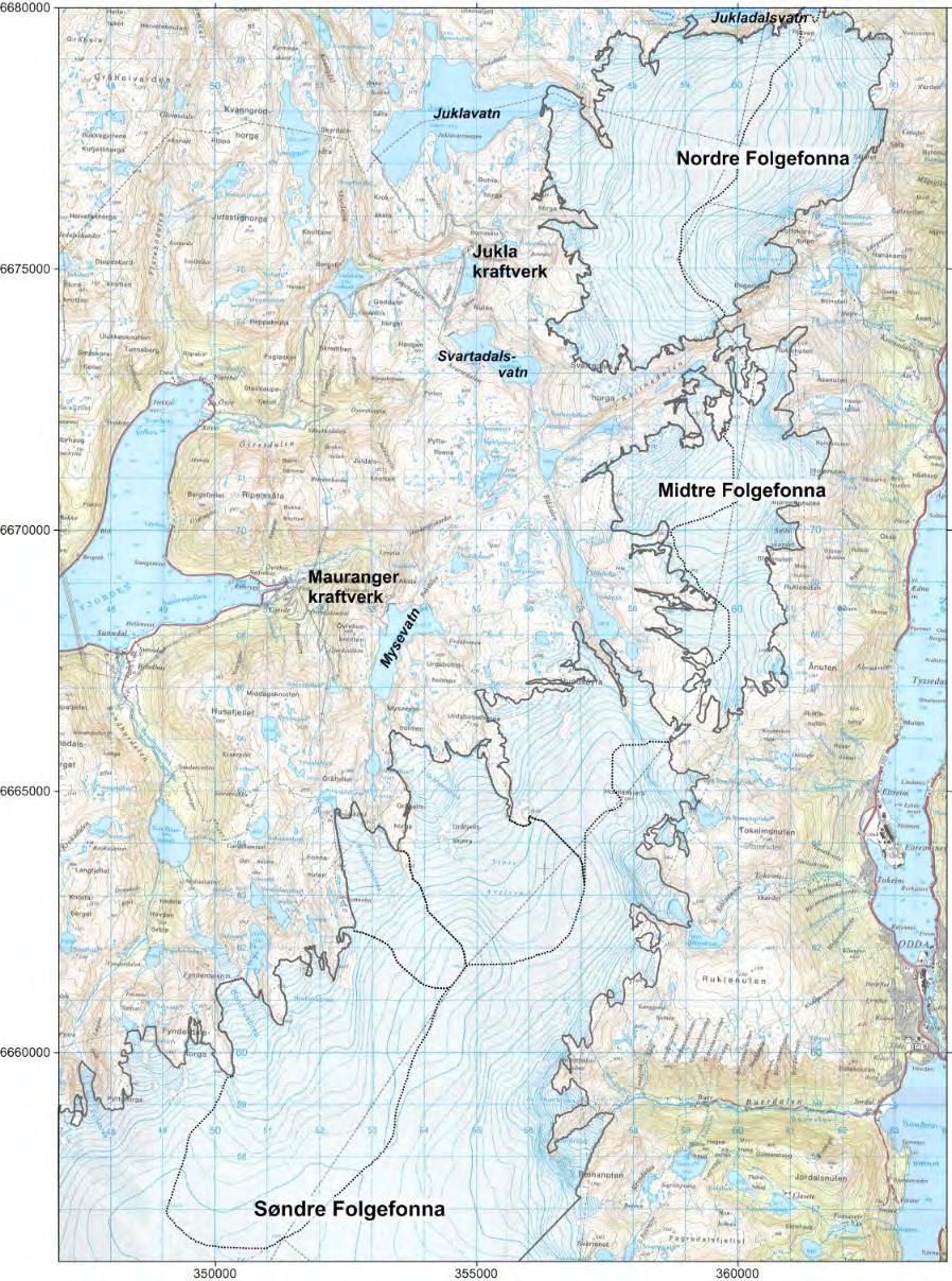 1 Innledning Folgefonna ligger på østsiden av Hardangerfjorden i Hordaland fylke (fig. 1).