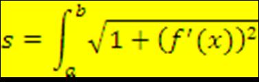 Beregning av buelengden til en graf finne buelengden (s) til en graf beskrevet av en funksjon f(x) over et intervall [a,b] r<-2 D(expression(sqrt(r^2-x^2)),"x") #deriverte -(0.