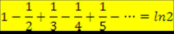 En alternerende harmoniske rekken som konvergerer Rekke av de naturlige heltallene og skifte fortegn