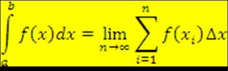 Arealet av det første rektangel blir Δx f(x 1 ) Riemann sum for