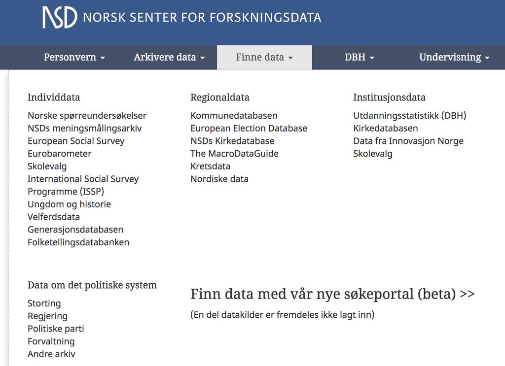Norsk senter for forskningsdata (NSD):