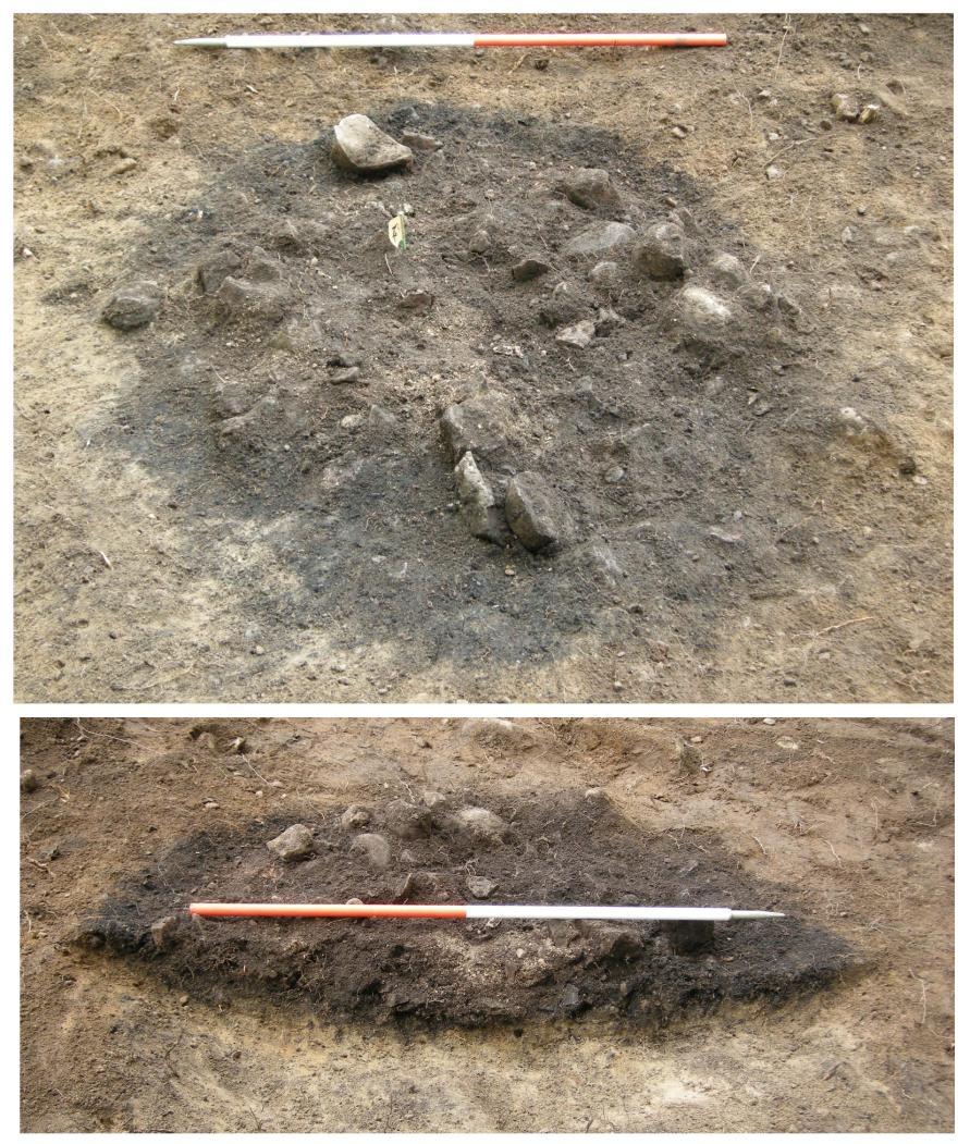 Som beskrevet over defineres en kokegrop som en nedgravning fylt med stratigrafiske lag av trekull, skjørbrente stein og et fyllag.