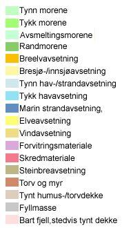 (13). NGUs løsmassekart viser at det ligger morenemasser i området (12). Det er ingen bergblotninger i selve kaiområdet, som er ganske flatt og stort sett dekket med fyllmasser og asfalt.