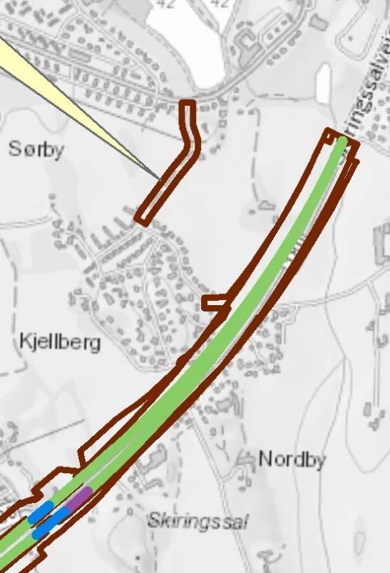 Hele delstrekningen Virik Byskogen Anleggsvirksomhet medfører