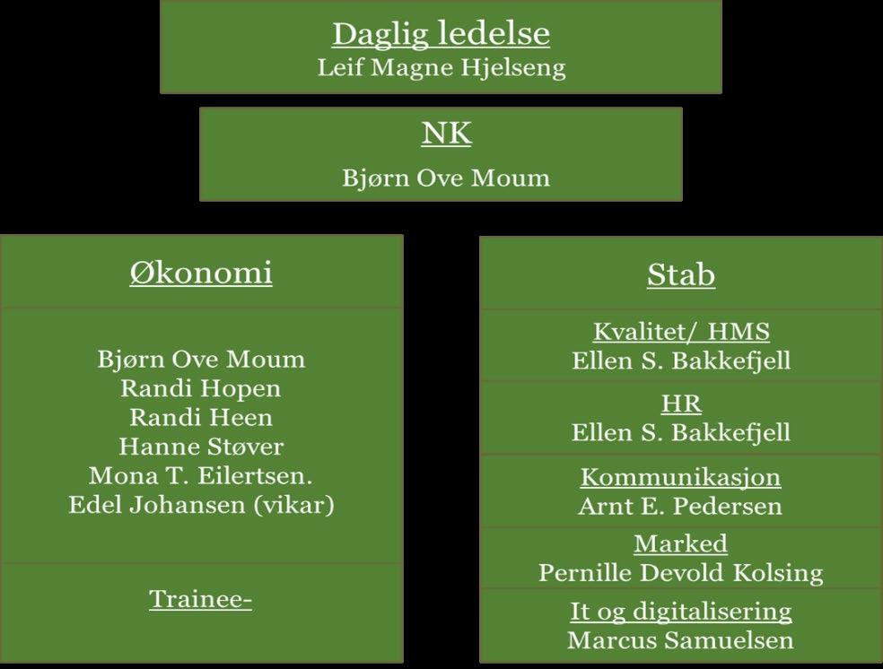 Organisasjon. Fra siste økonomiplan er kundesenteret flytt over til Iris Service. Det utgjør 4 stillinger.