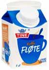 Andre fløteprodukter TINE Lett Matfløte 10 % 3 dl D-pak: 10. EPD-Nr: 2673648 Varenr. 4333, Coopnr. 5824065 TINE Laktosefri Matfløte 20 % 3 dl D-pak: 10. EPD-Nr: 2681500 Varenr.