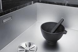 BLANCO STEELART kjøkkenvasker BLANCO Durinox den nye overflaten i rustfritt stål.