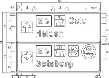 TRAFIKKSKILT :: DETALJERT UTFORMING AV