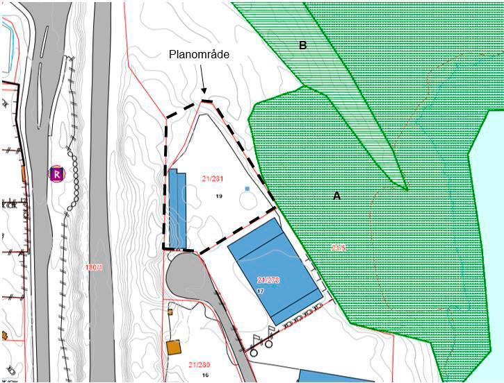 Registrerte naturverdier på utsiden av planområdet Telemark fylkeskommune, skriv av 29.6.2017: Fylkeskommunen anbefaler at området nyttes til næringsvirksomhet som ikke er publikumsrettet.