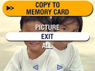 Kapittel 4 Kopiere bilder og videoopptak Du kan kopiere bilder og videoopptak fra et minnekort til internminnet eller fra internminnet til et minnekort.