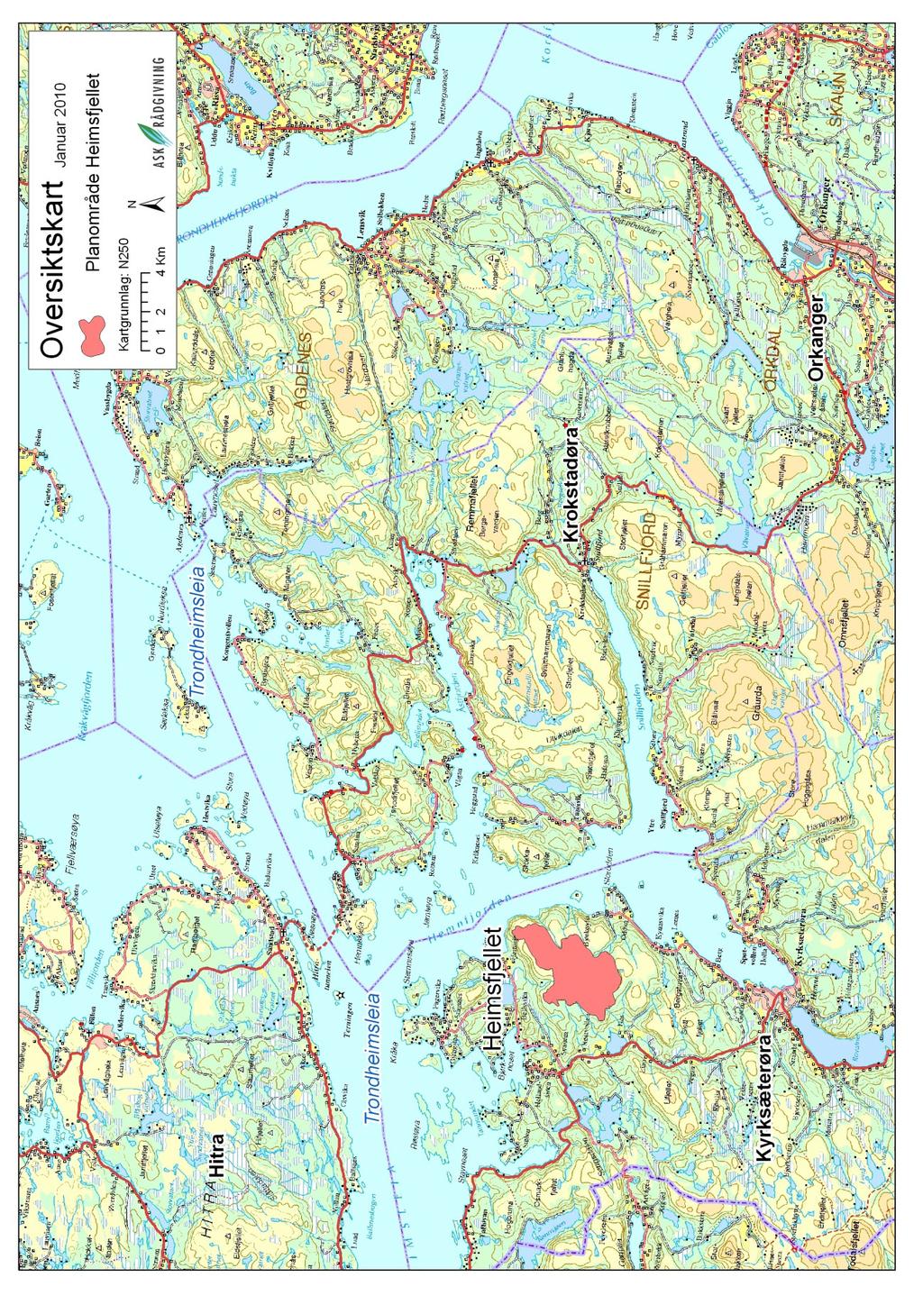 Heimsfjellet vindpark Figur 3: Kartet viser Heimsfjellet