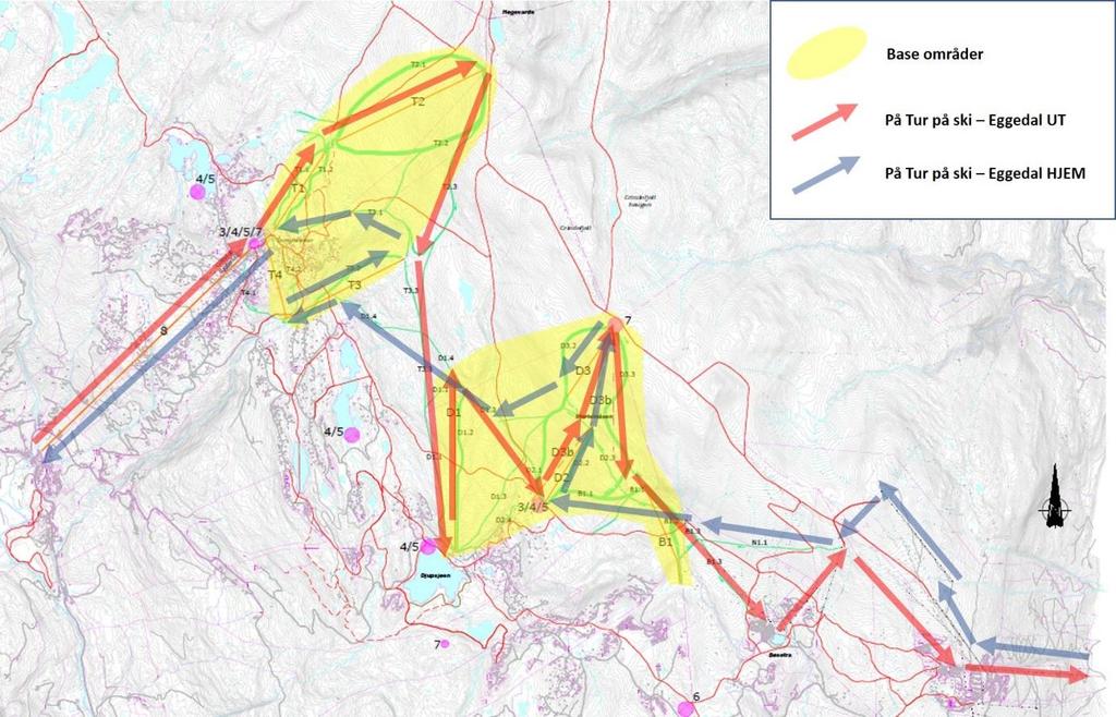 3.1.1 Heis-systemet Heis-systemet er baserte på 4 heiser på Tempelseter (T1, T2, T3 og T4), og 4 heiser på Djupsjøen (D1, D2, D3 og B1).