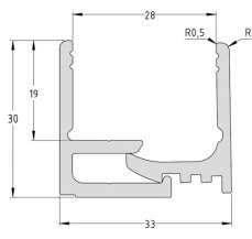 Klemprofil Alu 3000mm BO5201751 Børstet Universal PVC-list for