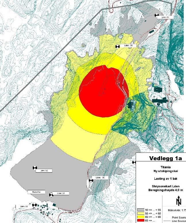 Alternativ 1 og alternativ 3 Begge alternativene viser kailøsning innerst i fjorden.