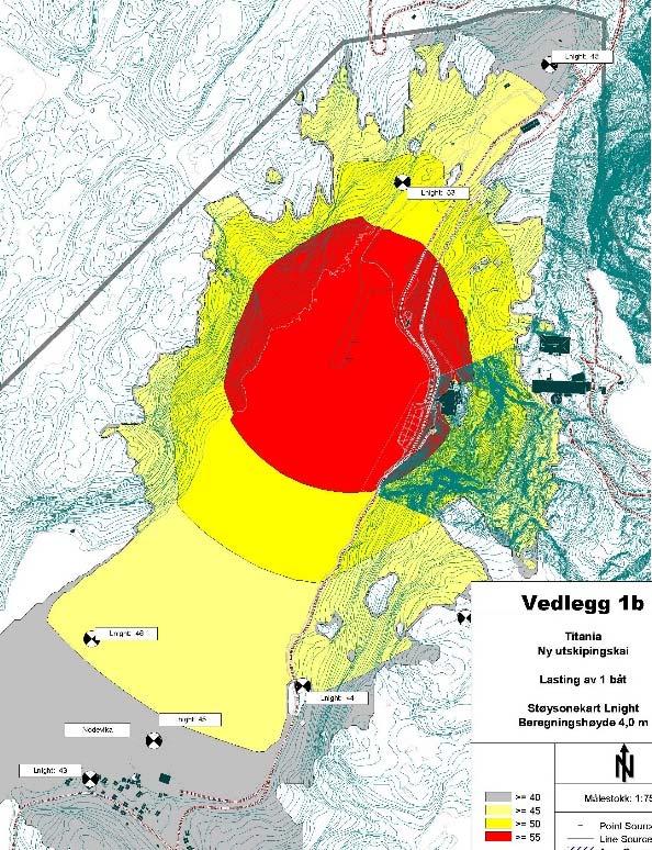 Lasting av båt består i hovedsak av 2 støykilder; selve lastingen og dur fra hjelpemotor i