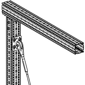 Grunnplate GPL F 80 Øyekrok Grunnplate med øyekrok for montering til Bjelke TP F 80 eller direkte i betongkonstruksjon.