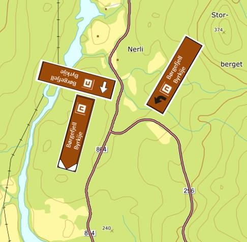 2 Delvis innvilget Innfallsporten Oksvollen ligger ca. 76 km fra E6 Trofors. Søknad om vegvisning fra E6 Trofors avslås med henvisning til overnevnte.