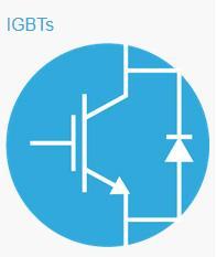 spenningsfall over utgangen under på-tilstand Bipolar junction transistor (BJT) Lav base kapasitans For å håndtere store strømmer trenger