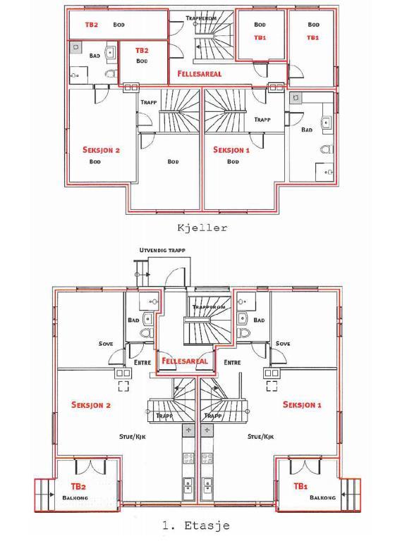 Plantegning: grensene for